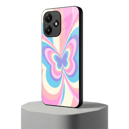 Y2K Vibrant Butterfly redmi 12 5g mobile cover | shockproof glass phone case