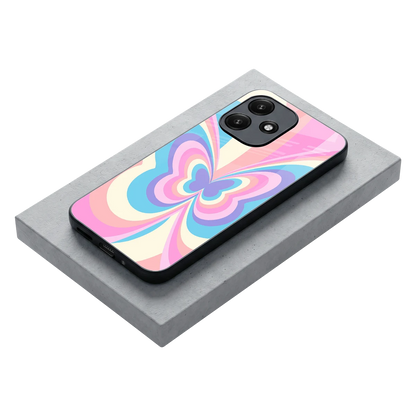 Y2K Vibrant Butterfly stylish phone case for redmi 12 5g | glossy glass and slim fit
