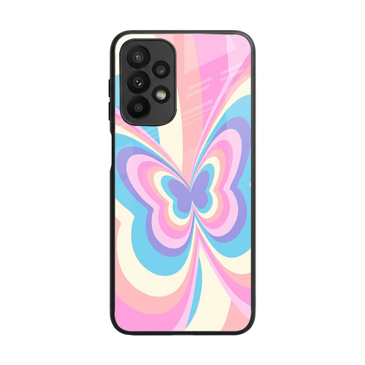 Y2K Vibrant Butterfly back phone cover | glass case for samsung galaxy a23