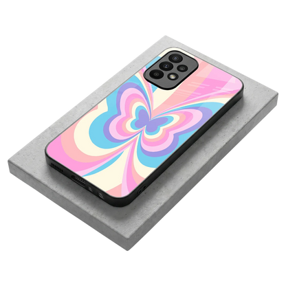 Y2K Vibrant Butterfly stylish phone case for samsung galaxy a23 | glossy glass and slim fit