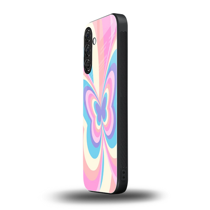Y2K Vibrant Butterfly samsung galaxy a55 5g mobile cover | shockproof glass phone case