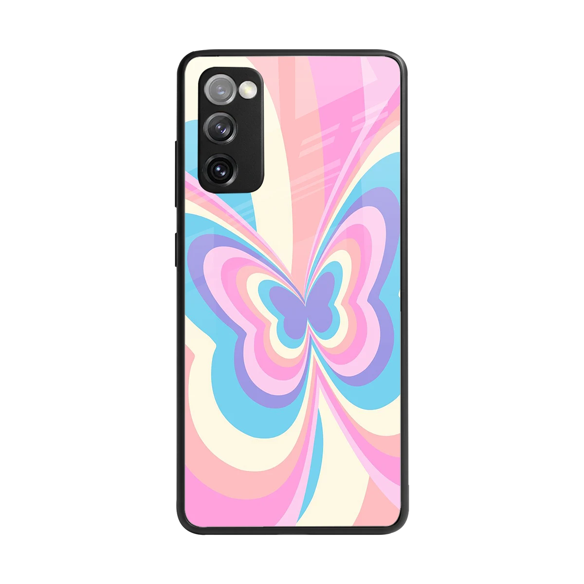Y2K Vibrant Butterfly back phone cover | glass case for samsung galaxy s20 fe