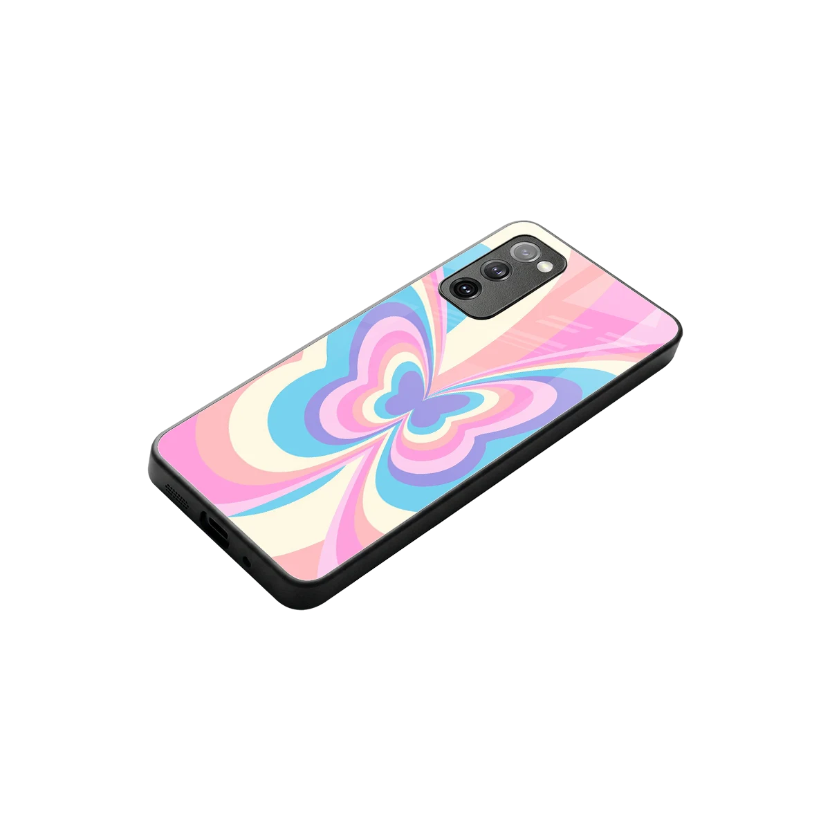 Y2K Vibrant Butterfly stylish phone case for samsung galaxy s20 fe | glossy glass and slim fit