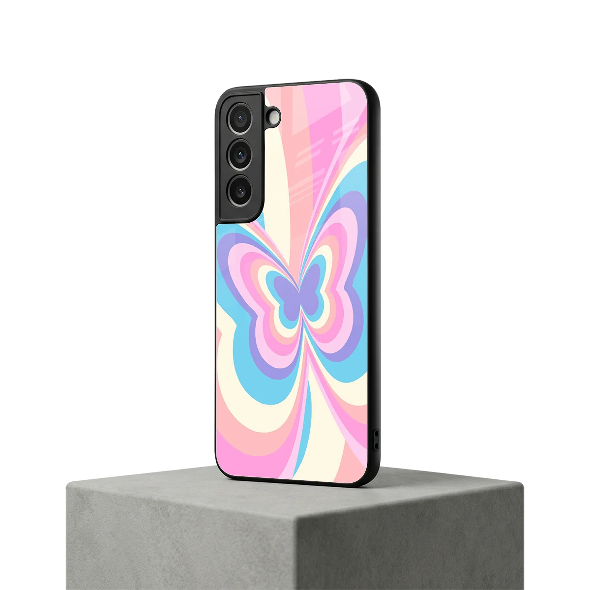 Y2K Vibrant Butterfly samsung galaxy s22 mobile cover | shockproof glass phone case