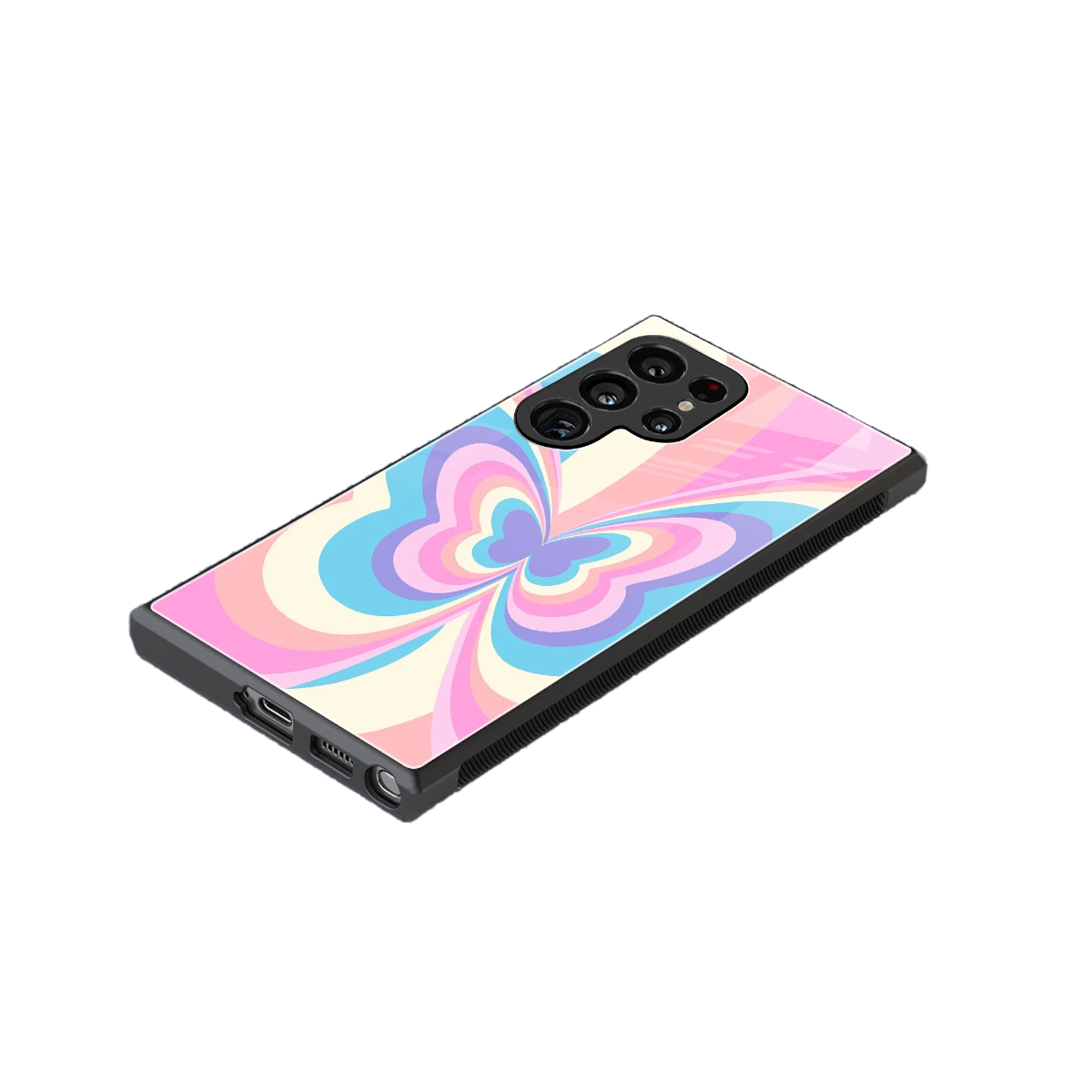 Y2K Vibrant Butterfly stylish phone case for samsung galaxy s23 ultra | glossy glass and slim fit