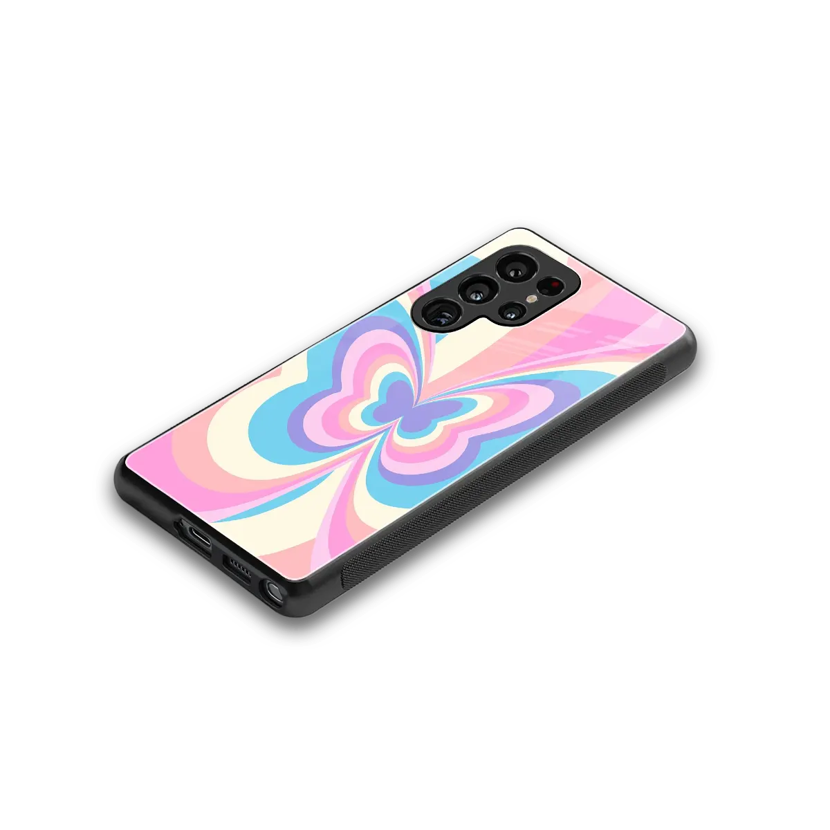 Y2K Vibrant Butterfly stylish phone case for samsung galaxy s25 ultra | glossy glass and slim fit