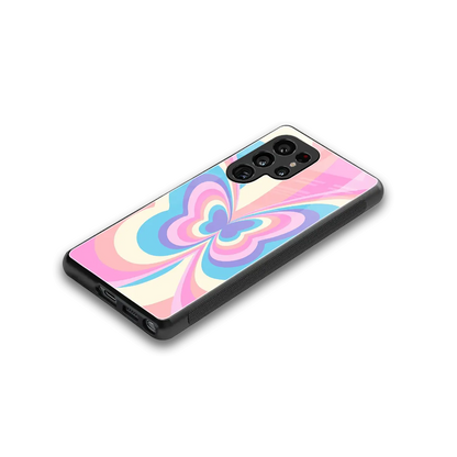 Y2K Vibrant Butterfly stylish phone case for samsung galaxy s25 ultra | glossy glass and slim fit