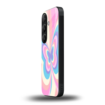 Y2K Vibrant Butterfly samsung galaxy s24 fe mobile cover | shockproof glass phone case