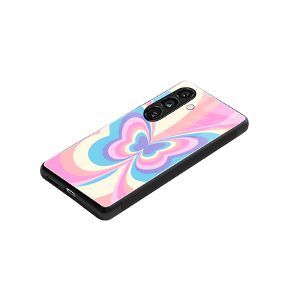 Y2K Vibrant Butterfly stylish phone case for samsung galaxy s24 fe | glossy glass and slim fit