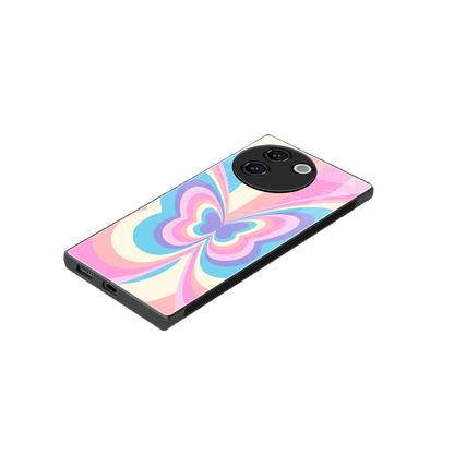 Y2K Vibrant Butterfly stylish phone case for vivo v30e | glossy glass and slim fit