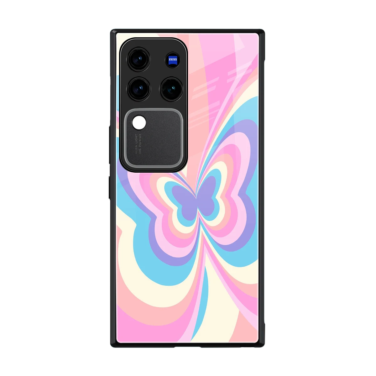Y2K Vibrant Butterfly back phone cover | glass case forvivo v30 pro