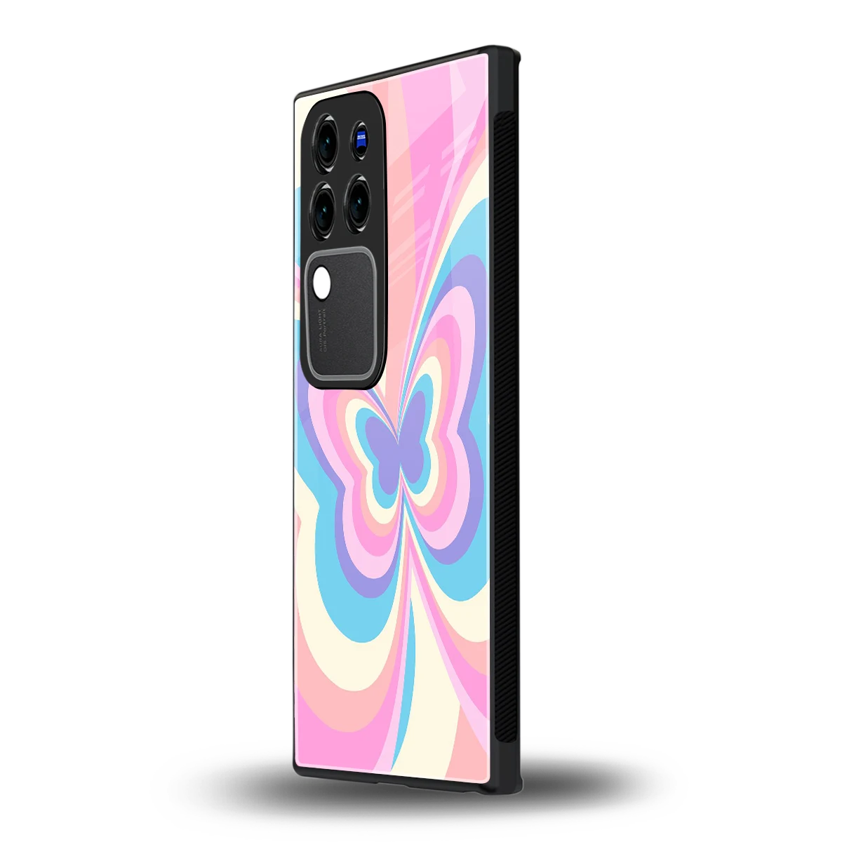 Y2K Vibrant Butterflyvivo v30 pro mobile cover | shockproof glass phone case