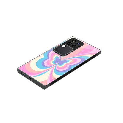 Y2K Vibrant Butterfly stylish phone case forvivo v30 pro | glossy glass and slim fit