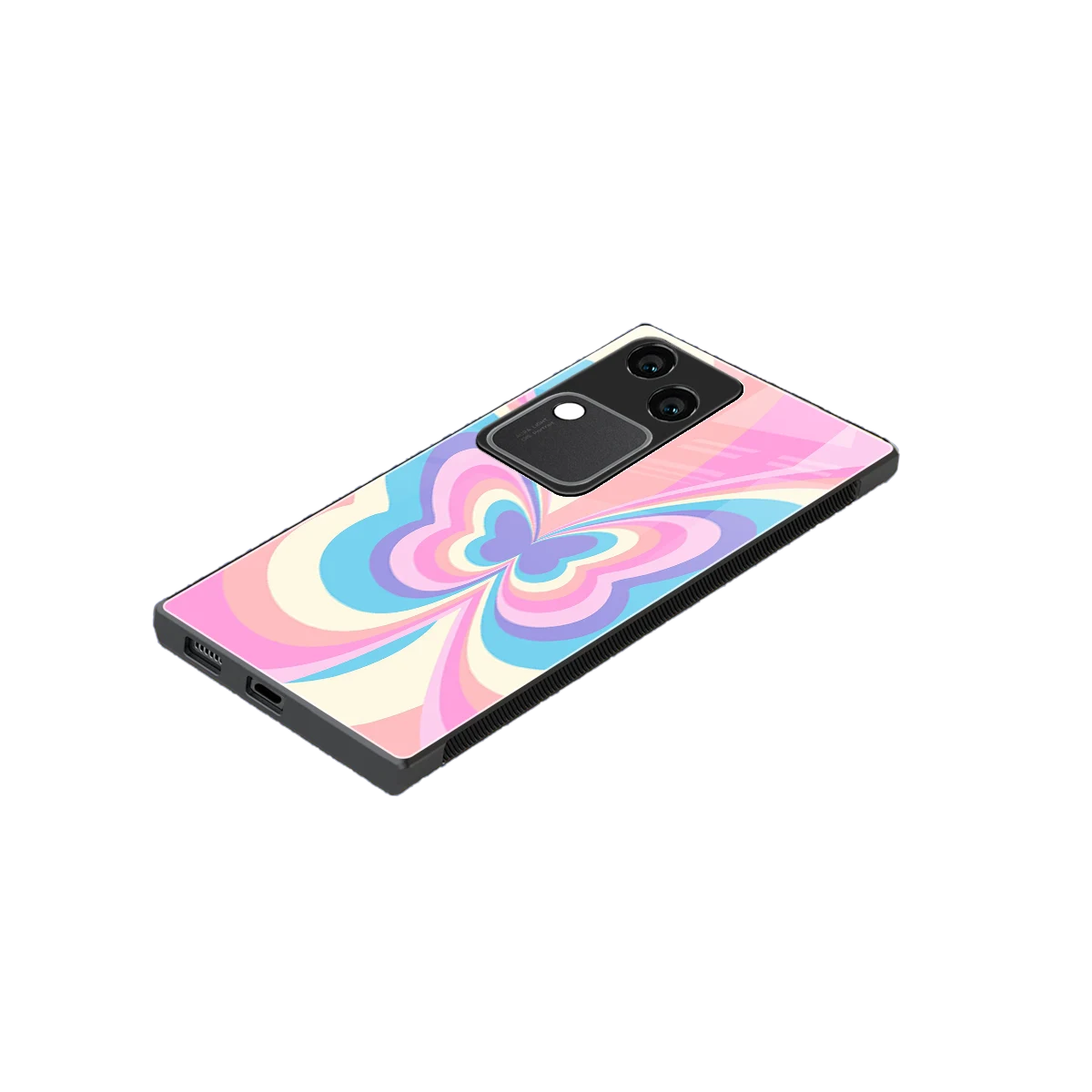 Y2K Vibrant Butterfly stylish phone case for vivo v30 | glossy glass and slim fit