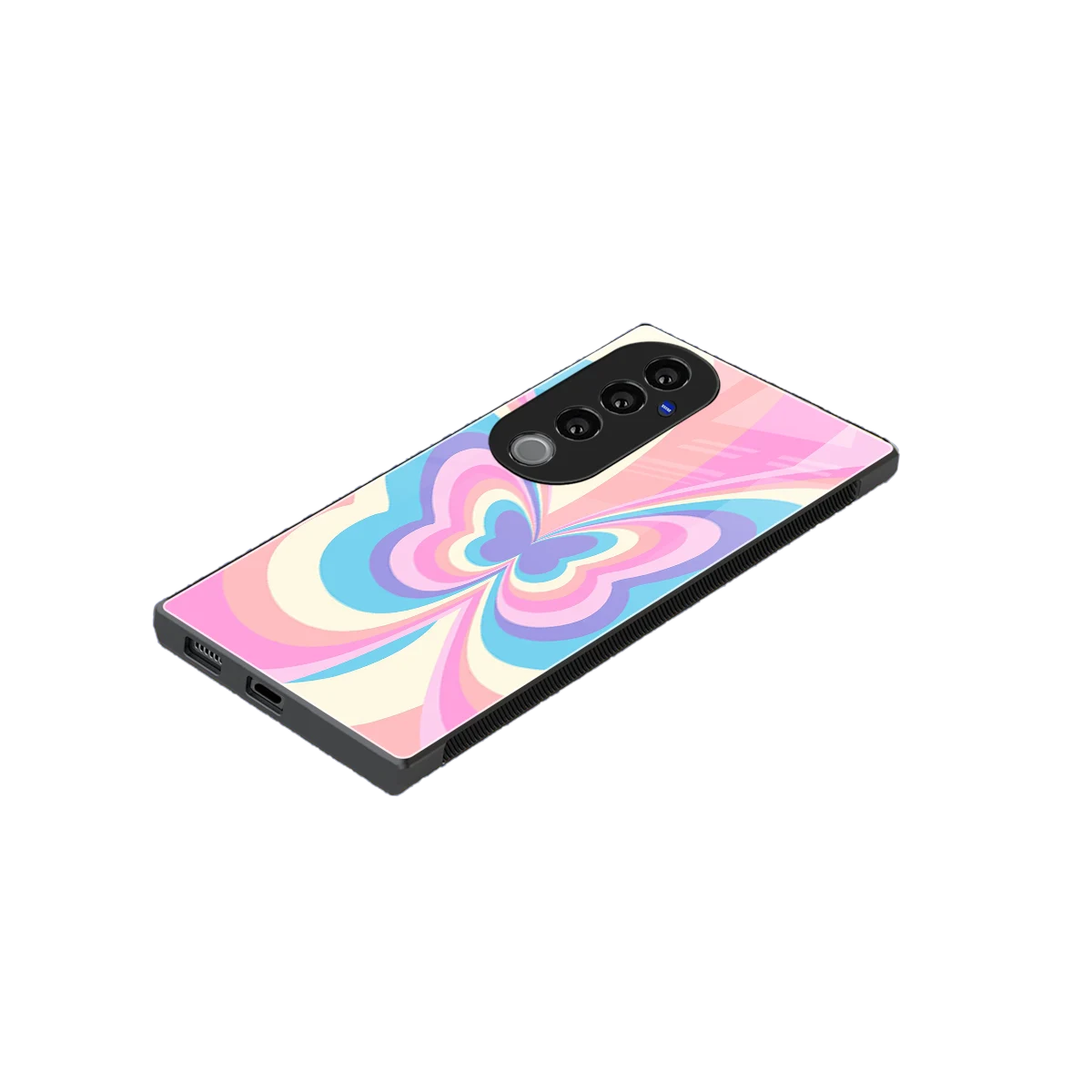 Y2K Vibrant Butterfly stylish phone case for vivo v40 pro | glossy glass and slim fit