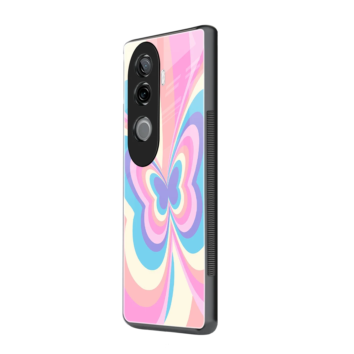 Y2K Vibrant Butterfly vivo v40e mobile cover | shockproof glass phone case