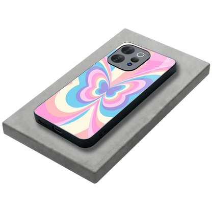 Y2K Vibrant Butterfly stylish phone case for vivo v70 elite | glossy glass and slim fit