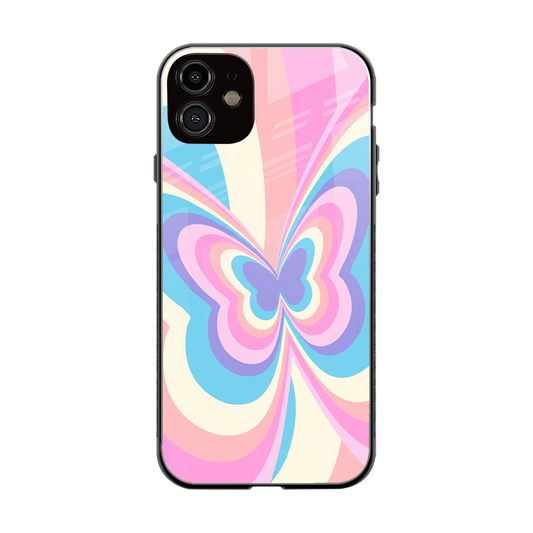 Y2K Vibrant Butterfly back phone cover | glass case for iphone 12