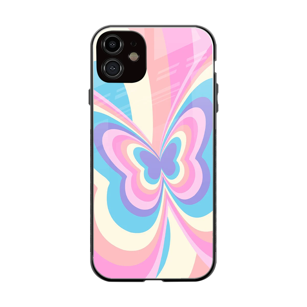 Y2K Vibrant Butterfly back phone cover | glass case for iphone 11