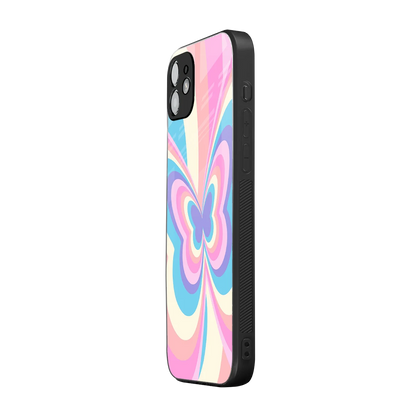 Y2K Vibrant Butterfly iphone 11 mobile cover | shockproof glass phone case
