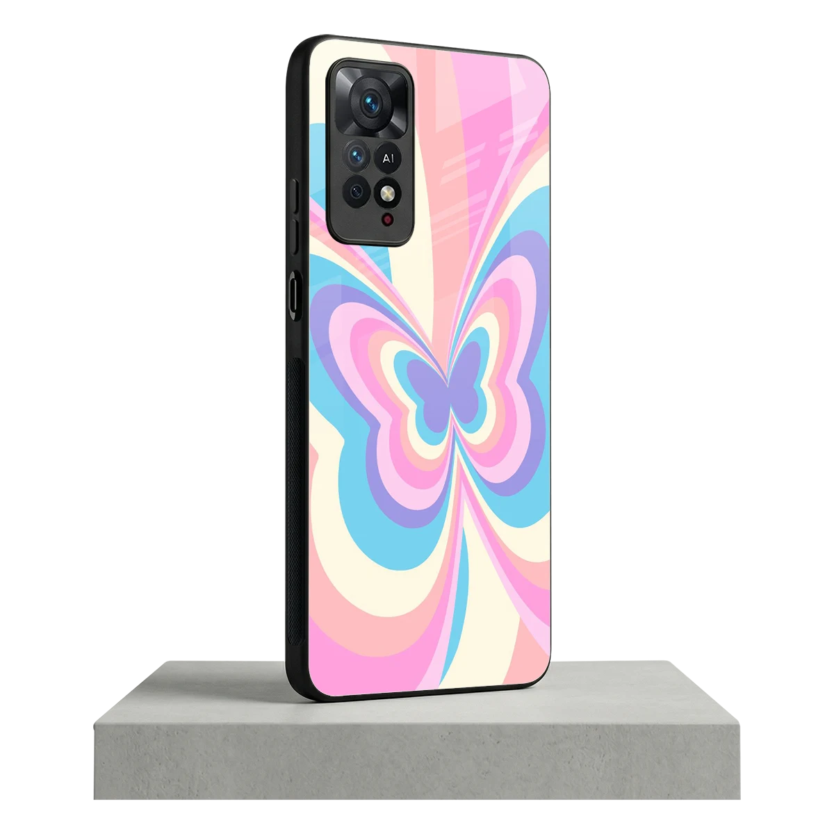 Y2K Vibrant Butterfly redmi note 11 pro mobile cover | shockproof glass phone case
