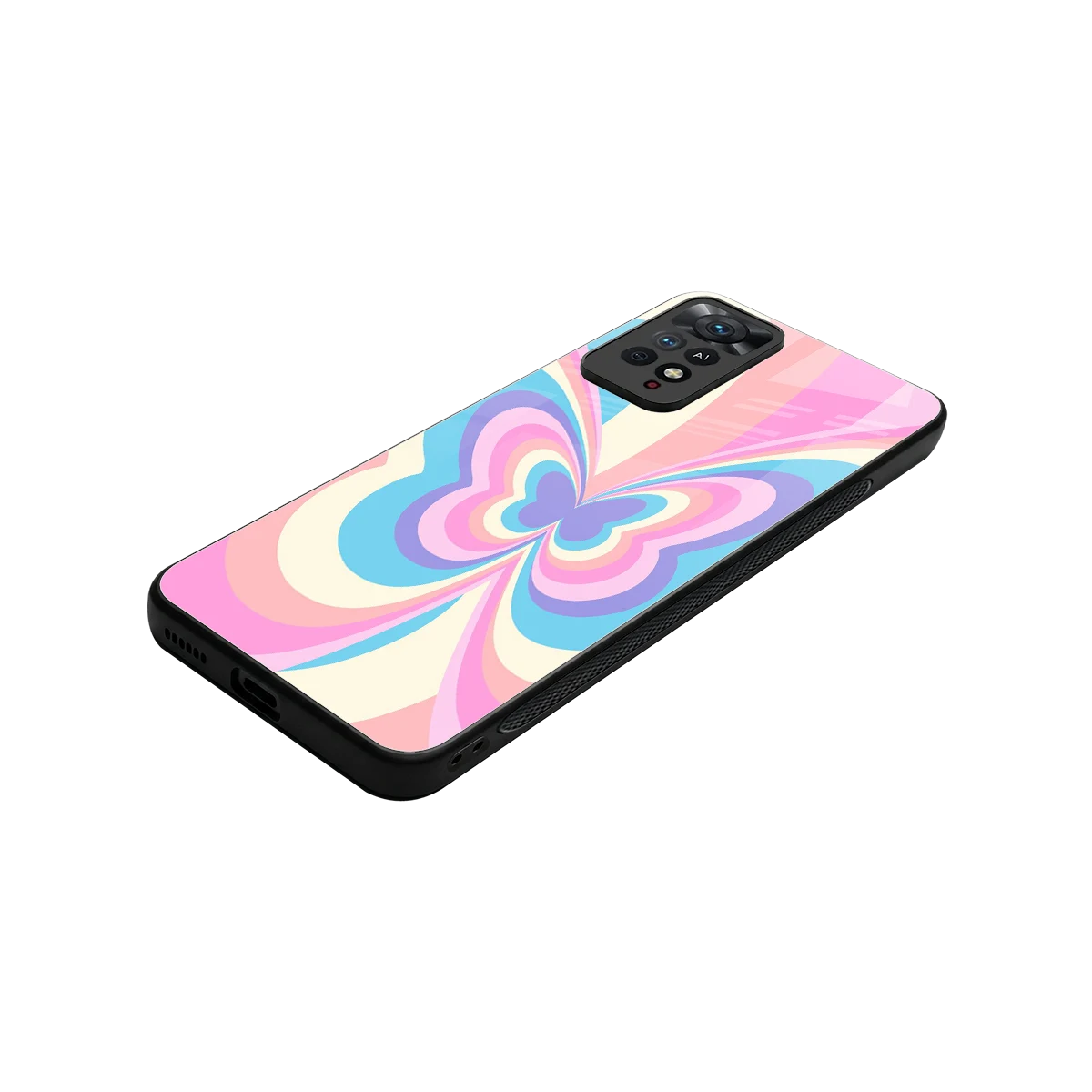 Y2K Vibrant Butterfly stylish phone case for redmi note 11 pro | glossy glass and slim fit