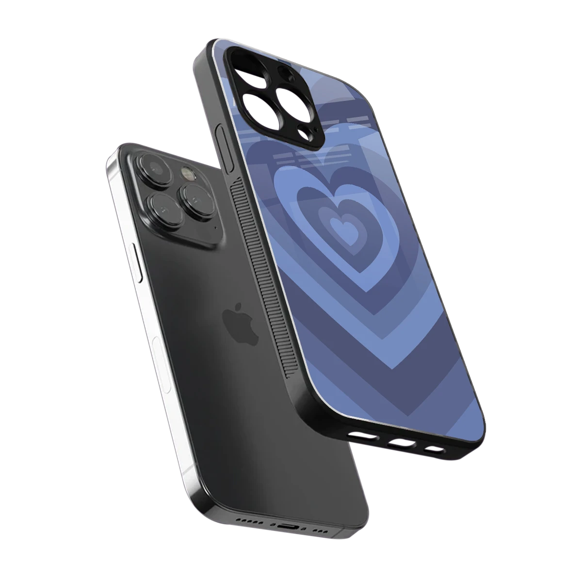 Y2K Yankees Blue Hearts sleek iphone 12 pro max cover with tempered glass back and TPU edges