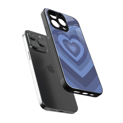 Y2K Yankees Blue Hearts sleek iphone 14 pro cover with tempered glass back and TPU edges