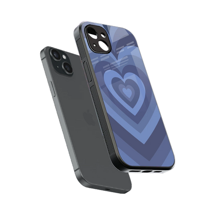Y2K Yankees Blue Hearts sleek iphone 15 plus cover with tempered glass back and TPU edges