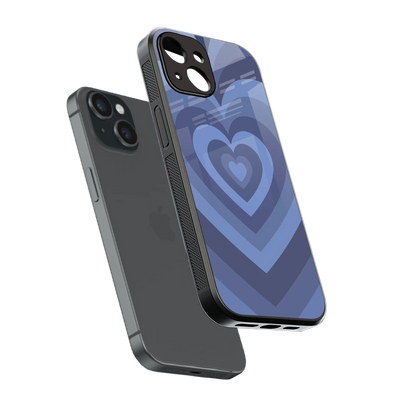 Y2K Yankees Blue Hearts sleek iphone 15 cover with tempered glass back and TPU edges