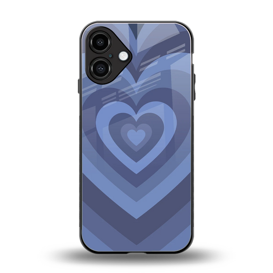 Y2K Yankees Blue Hearts back phone cover | glass case for iphone 16 plus