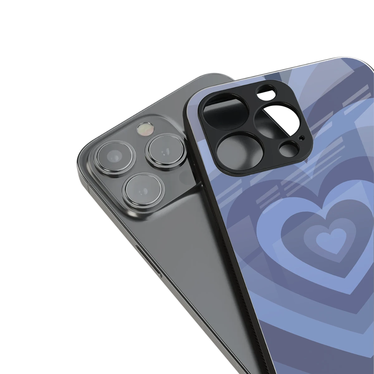 Y2K Yankees Blue Hearts stylish phone case for iphone 16 pro | glossy glass and slim fit