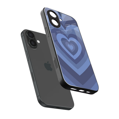 Y2K Yankees Blue Hearts sleek iphone 17 cover with tempered glass back and TPU edges