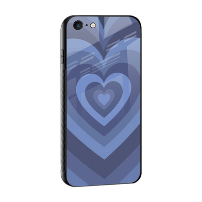 Y2K Yankees Blue Hearts sleek iphone 6 cover with tempered glass back and TPU edges