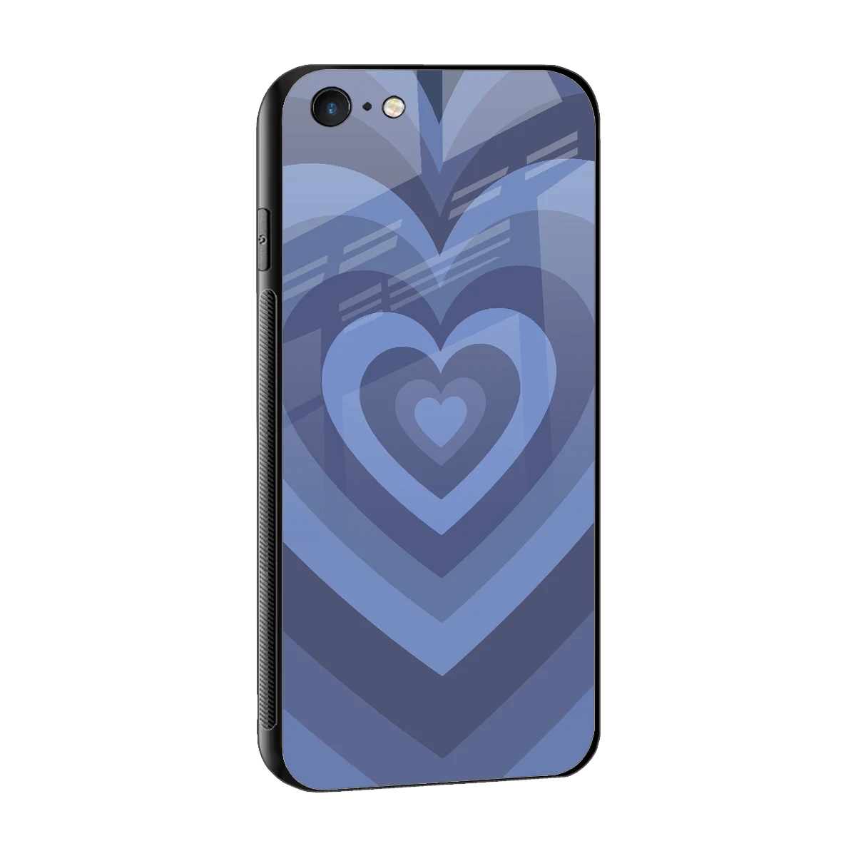 Y2K Yankees Blue Hearts sleek iphone 6s plus cover with tempered glass back and TPU edges
