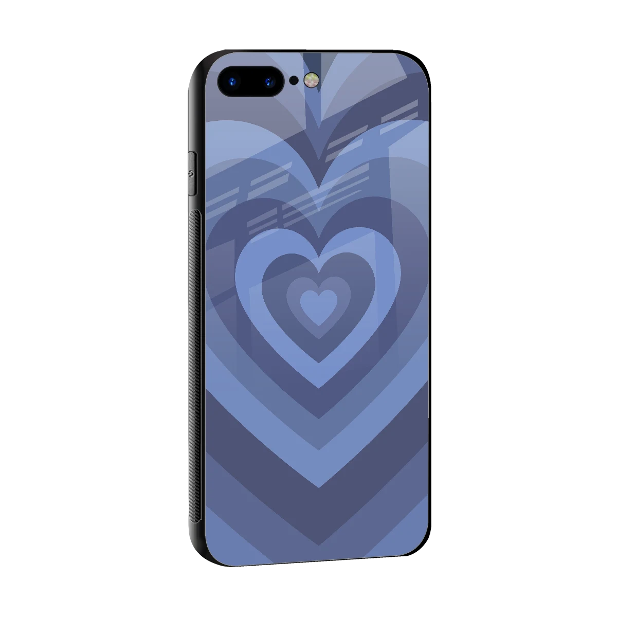 Y2K Yankees Blue Hearts sleek iphone 8 plus cover with tempered glass back and TPU edges
