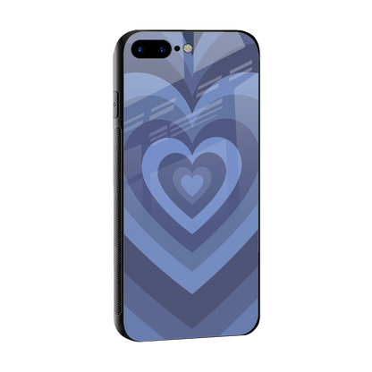 Y2K Yankees Blue Hearts sleek iphone 8 plus cover with tempered glass back and TPU edges