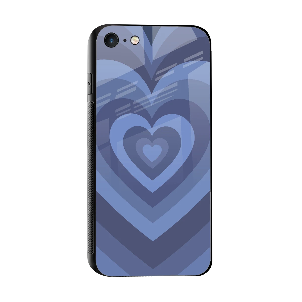 Y2K Yankees Blue Hearts sleek iphone 7 cover with tempered glass back and TPU edges