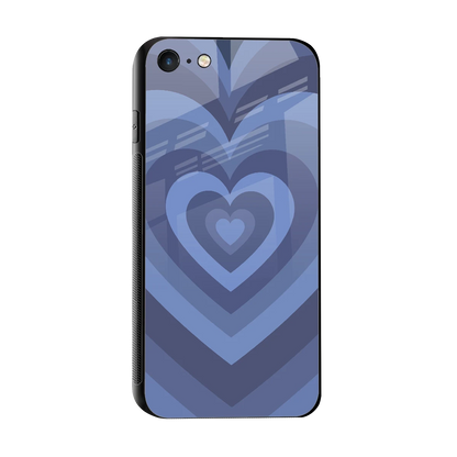 Y2K Yankees Blue Hearts sleek iphone 7 cover with tempered glass back and TPU edges