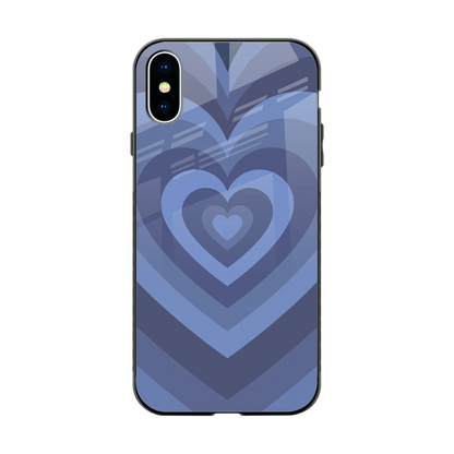 Y2K Yankees Blue Hearts back phone cover | glass case for iphone xs
