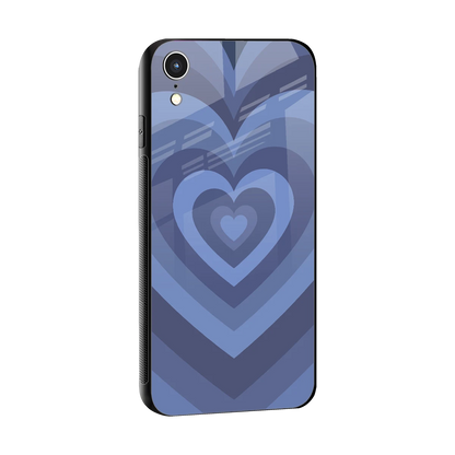 Y2K Yankees Blue Hearts sleek iphone xr cover with tempered glass back and TPU edges