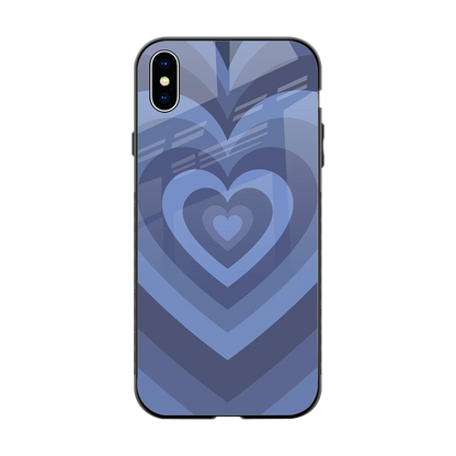 Y2K Yankees Blue Hearts back phone cover | glass case for iphone xs max