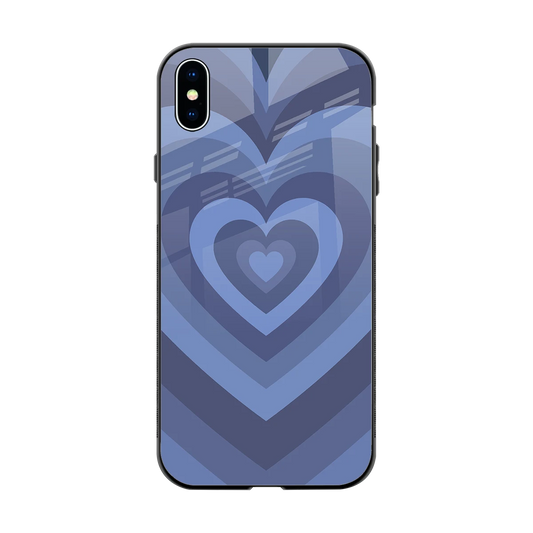 Y2K Yankees Blue Hearts back phone cover | glass case for iphone xs max