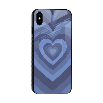 Y2K Yankees Blue Hearts sleek iphone xs max cover with tempered glass back and TPU edges