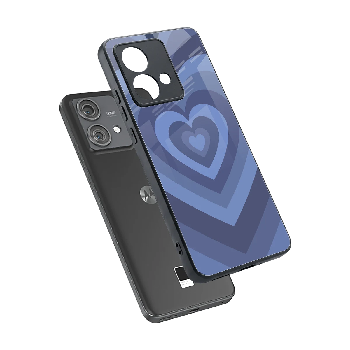 Y2K Yankees Blue Hearts sleek motorola edge 40 neo 5g cover with tempered glass back and TPU edges