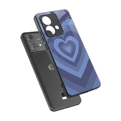 Y2K Yankees Blue Hearts sleek motorola edge 40 neo 5g cover with tempered glass back and TPU edges