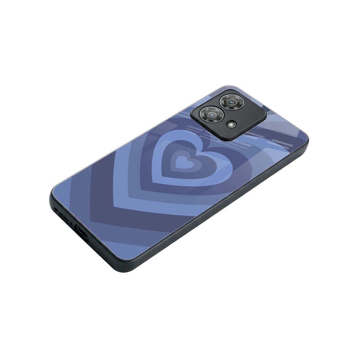 Y2K Yankees Blue Hearts stylish phone case for motorola edge 40 neo 5g | glossy glass and slim fit