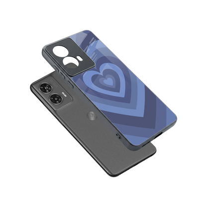 Y2K Yankees Blue Hearts sleek motorola edge 50 fusion cover with tempered glass back and TPU edges