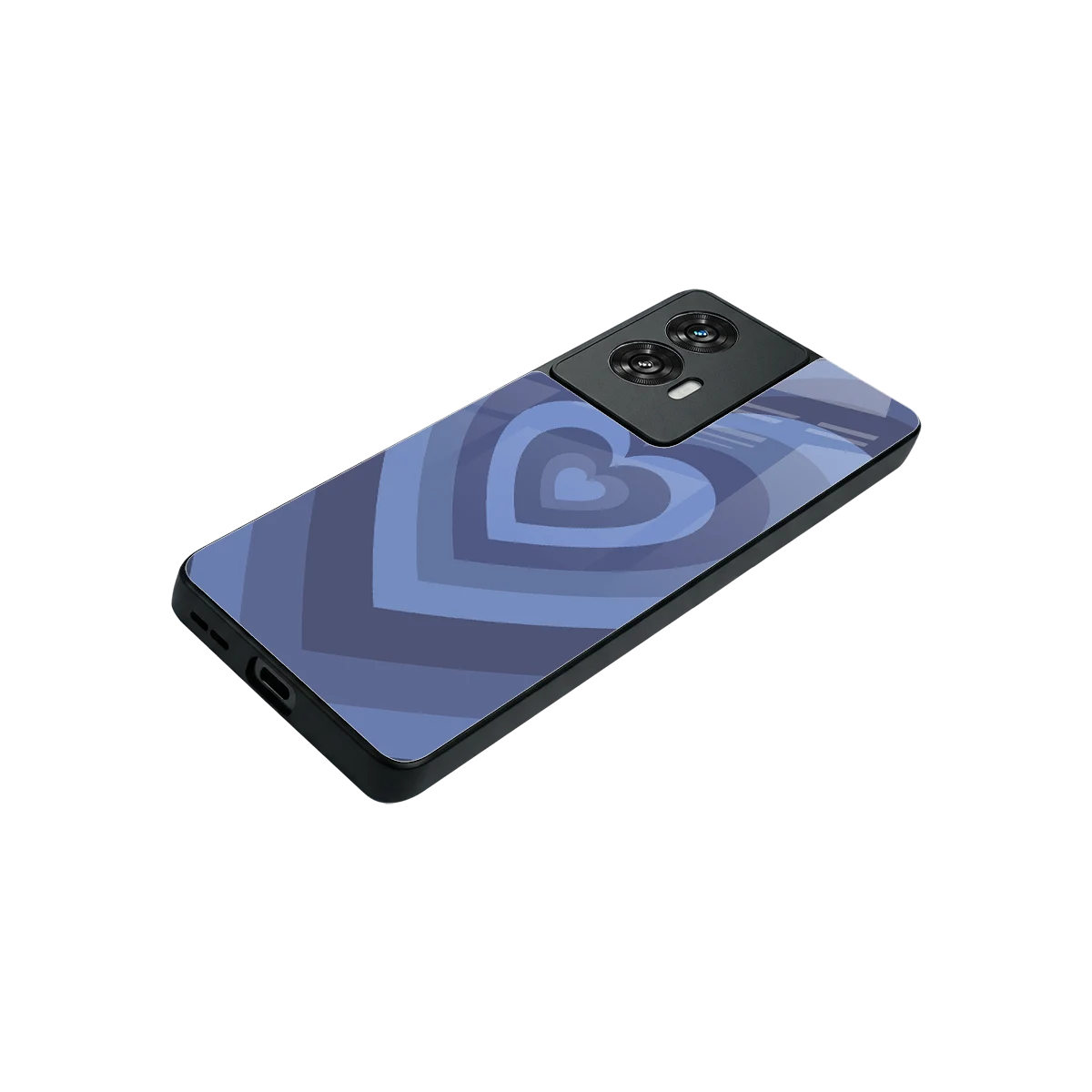 Y2K Yankees Blue Hearts stylish phone case for motorola edge 50 fusion | glossy glass and slim fit