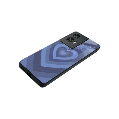 Y2K Yankees Blue Hearts stylish phone case for motorola edge 50 fusion | glossy glass and slim fit